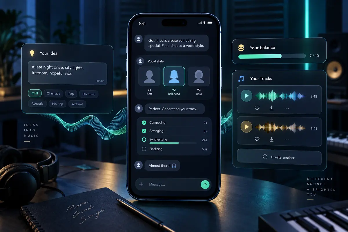 Визуальная обложка проекта Музыкальный Telegram-бот